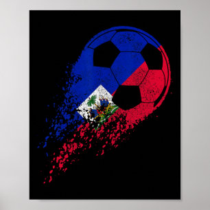 Haiti Soccer Haitian Flag Pride Soccer Player  Poster