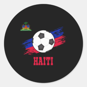 Haiti Soccer Haitian Footbyll Haiti Futbol  Classic Round Sticker