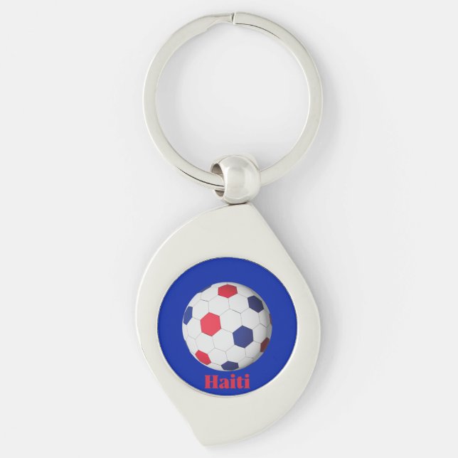 Haiti Soccer Key Ring (Front)