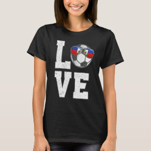 Haiti Soccer Love Haitian Fan Flag T-Shirt