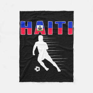 Haiti Soccer Lovers Jersey - Haitian Flag Footbyll Fleece Blanket