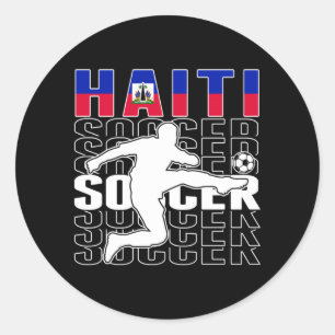 Haiti Soccer Lovers Jersey - Proud Haitian Classic Round Sticker