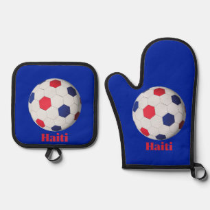 Haiti Soccer Oven Mitt & Pot Holder Set