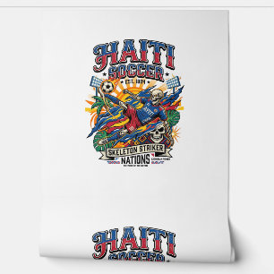 Haiti Soccer Skeleton Striker Nations Poster Style Wallpaper