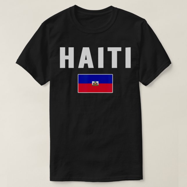 Haiti Tee Flag souvenir Gift Haitians  (Design Front)