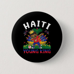 Haiti Young King Haitian Flag Day Melanin For Blac 6 Cm Round Badge