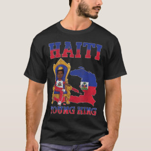 Haiti Young King Haitian Flag Day Melanin For Blac T-Shirt