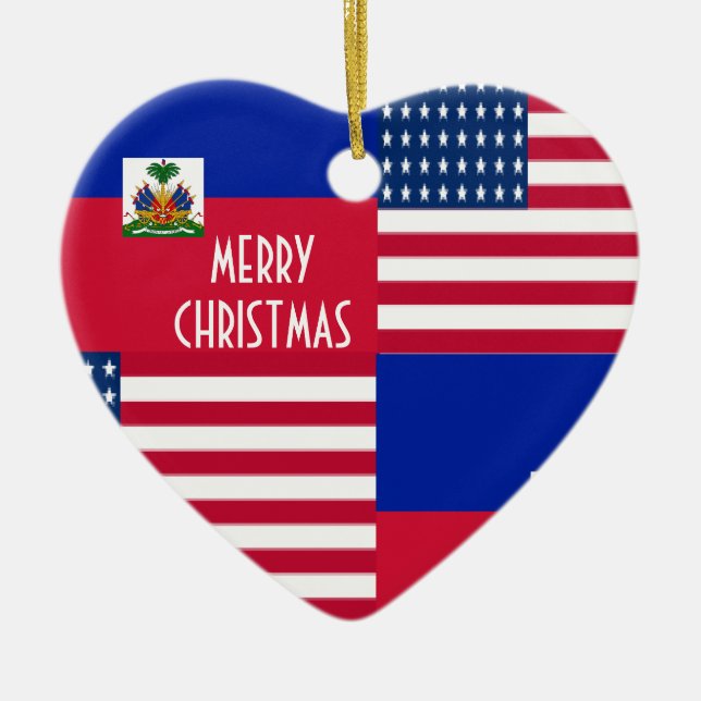 HAITIAN-AMERICAN CERAMIC TREE DECORATION (Front)