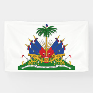 Haitian Coat of Arms (Haiti) Banner