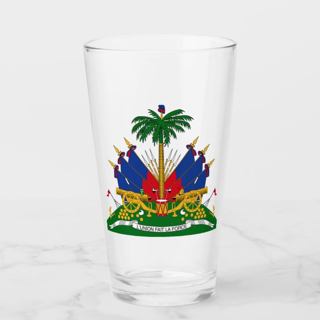 Haitian Coat of Arms (Haiti) Glass (Front)