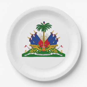 Haitian Coat of Arms (Haiti) Paper Plate