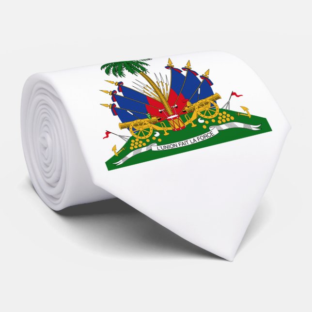 Haitian Coat of Arms (Haiti) Tie (Rolled)
