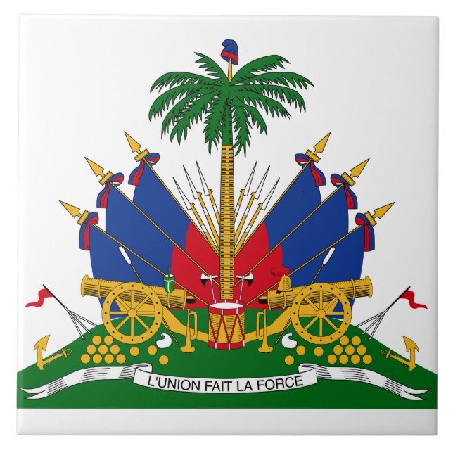 Haitian Coat of Arms (Haiti) Tile (Front)