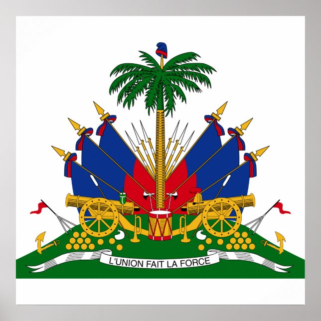 Haitian Coat of Arms Poster (Front)