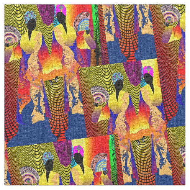 Haitian Creole lady's Fabric (Close Up)