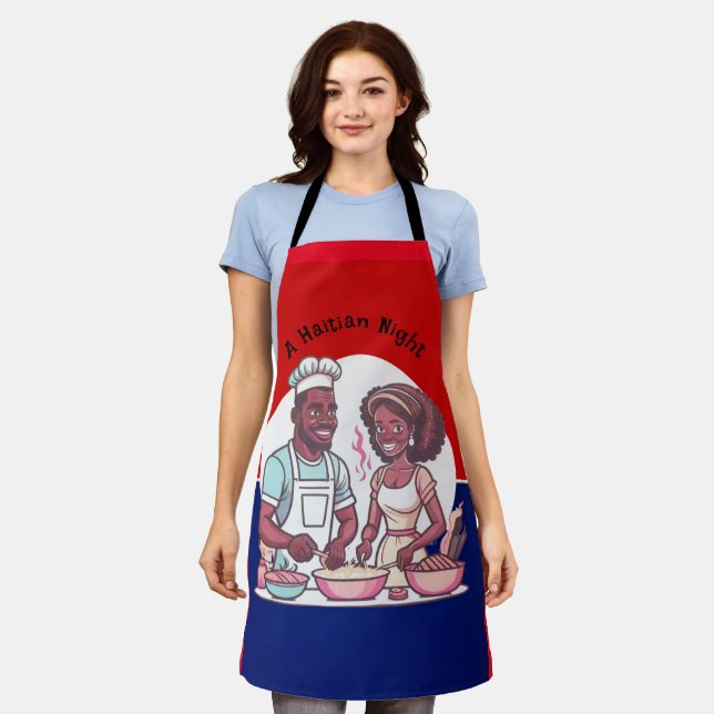 Haitian design apron (Worn)