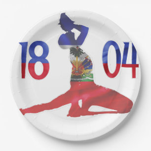 Haitian Flag 1804 Neg Mawon   Haitian Independence Paper Plate