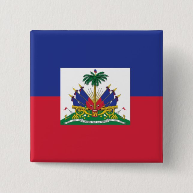 Haitian Flag Button (Front)