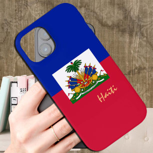 Haitian Flag Case, Haiti fashion / sports iPhone 15 Case