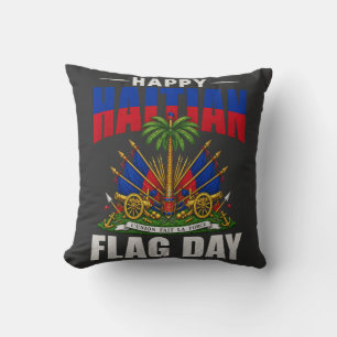 Haitian Flag Day Haiti Pride Design Cushion