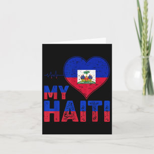Haitian Flag Day Love Haiti Heart Haitian Roots Ha Card