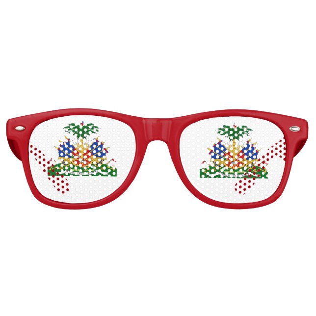 Haitian flag day retro sunglasses (Front)