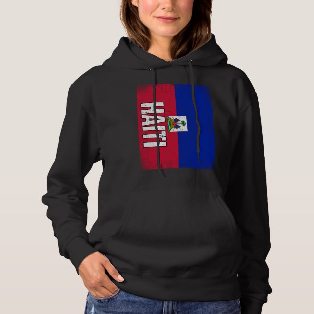 Haitian Flag Haiti  2 Hoodie (Front)