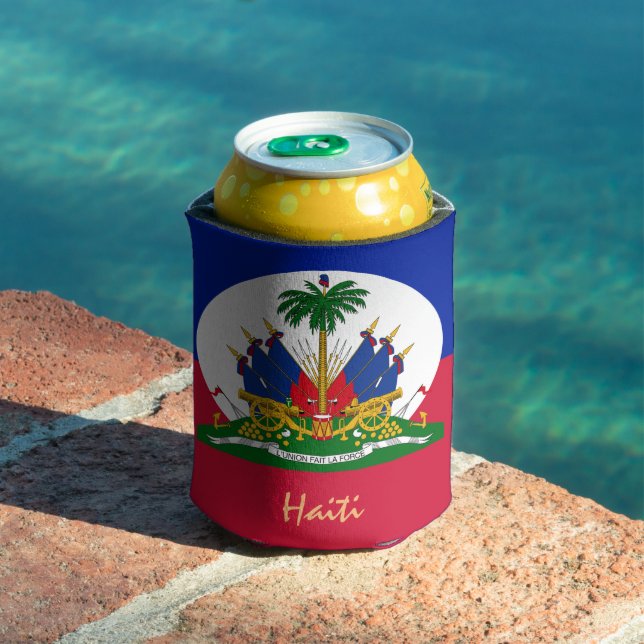 Haitian Flag & Haiti party, barbecue /sports Can Cooler (In Situ Pool)
