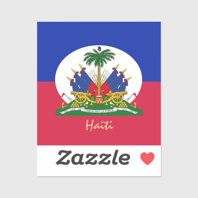Haitian Flag & Haiti stickers, country /sports (Sheet)