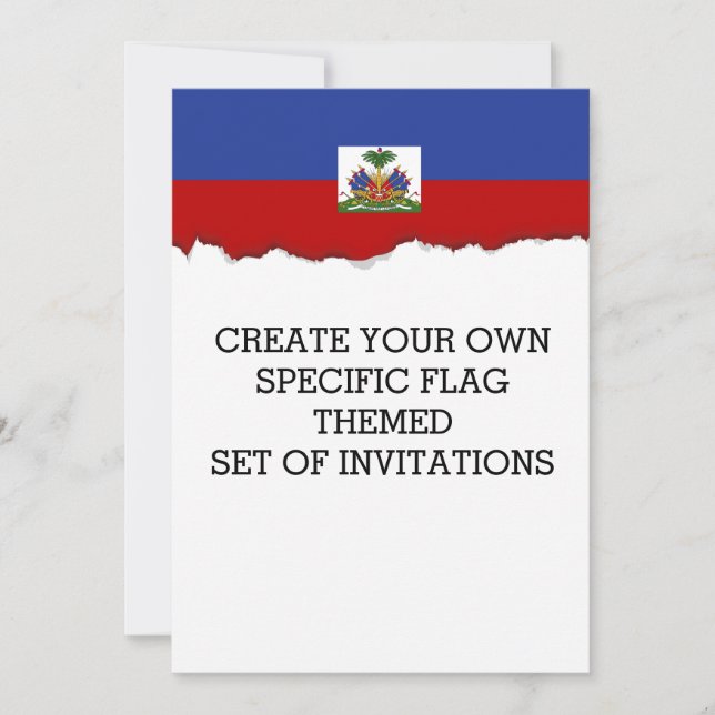 Haitian Flag Invitation (Front)