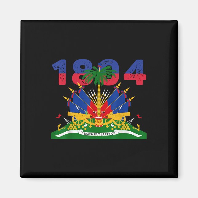 Haitian Flag Pride 1804 Independence Day Haiti Roo Magnet (Front)