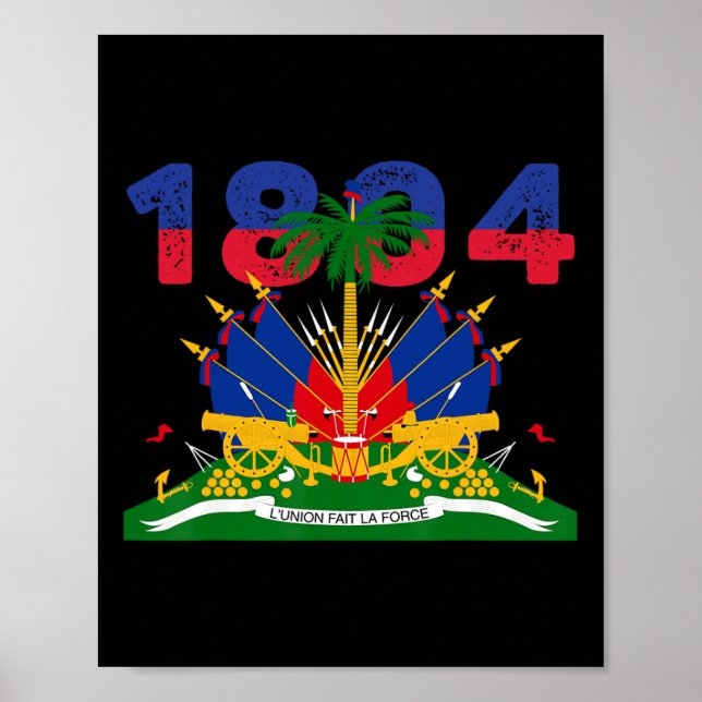 Haitian Flag Pride 1804 Independence Day Haiti Roo Poster (Front)