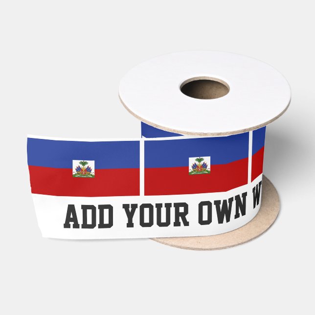Haitian Flag Satin Ribbon (Spool)