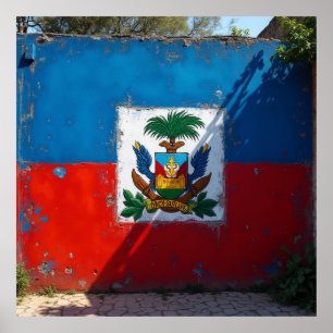Haitian flag wall art