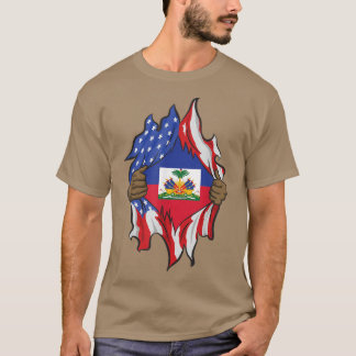 Haitian Heritage Month 1804 American Haitian Flag T-Shirt