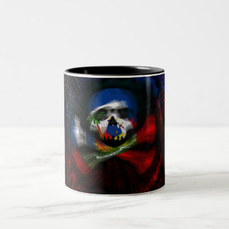 Haitian Pirate Flag Two-Tone Coffee Mug