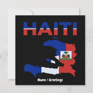Haitian Pride Haiti Flag Map Heritage Design Invitation