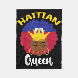 Haitian Queen Haiti Independence Flag Day 1804 Wom Fleece Blanket
