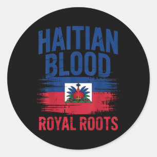 Haitian Roots Haiti Flag Day Classic Round Sticker
