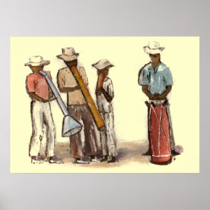 Haitian Street Musicians Poster