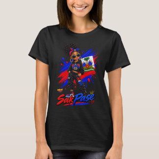 **Haitian Vibes | Sak Pase Haitian Girl T-Shirt** T-Shirt