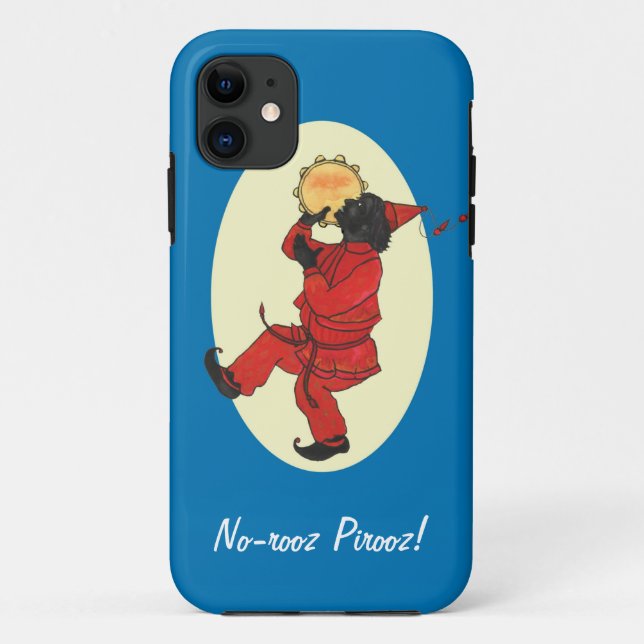 Haji Firuz in Red with Black Face and Tambourine Case-Mate iPhone Case (Back)