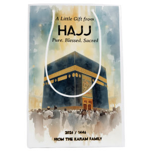 Hajj Mubarak personalised gift bag, Umra return  Medium Gift Bag
