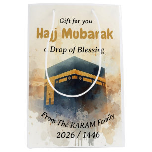 Hajj Mubarak Personalised gift  For Hajj Medium Gift Bag
