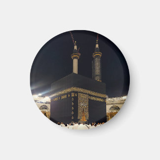 Hajj Pilgrims at Fajr, Kaaba, Mecca, Saudi Arabia Magnet