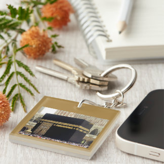 Hajj Pilgrims at the Kaaba, Mecca, Saudi Arabia Key Ring