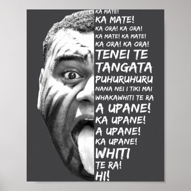 Haka New Zealand Maori New Zealand Fans Rugby _1  Poster (Front)