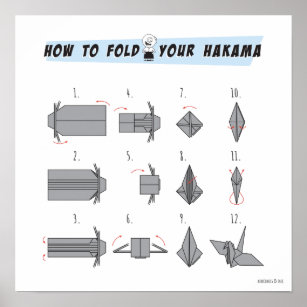 Hakama Origami Poster