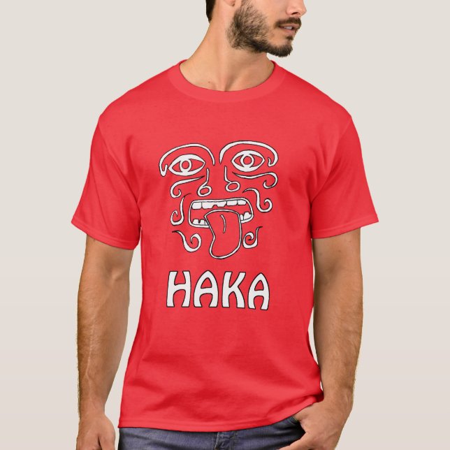 HakaWhiteonRed T-Shirt (Front)