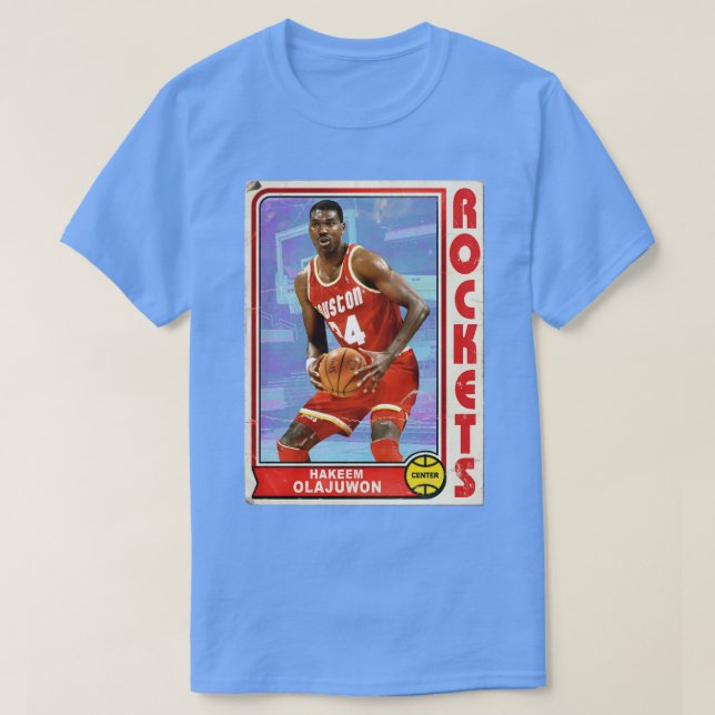 Hakeem Olajuwon Retro Style 90s Trading d T-Shirt (Design Front)